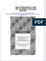 Textbook Sociology of Exorcism in Late Modernity 1St Edition Giuseppe Giordan Ebook All Chapter PDF