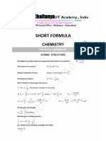 Chemistry Formulae Booklet For All Type of Entrance Exam