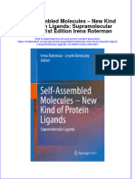 Textbook Self Assembled Molecules New Kind of Protein Ligands Supramolecular Ligands 1St Edition Irena Roterman Ebook All Chapter PDF