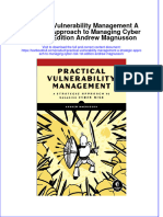 PDF Practical Vulnerability Management A Strategic Approach To Managing Cyber Risk 1St Edition Andrew Magnusson Ebook Full Chapter