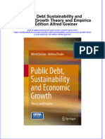 Textbook Public Debt Sustainability and Economic Growth Theory and Empirics 1St Edition Alfred Greiner Ebook All Chapter PDF