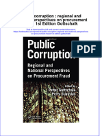 Download textbook Public Corruption Regional And National Perspectives On Procurement Fraud 1St Edition Gottschalk ebook all chapter pdf 