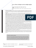 Evaluation of The Accuracy of Three Techniques Used For Multiple Implant