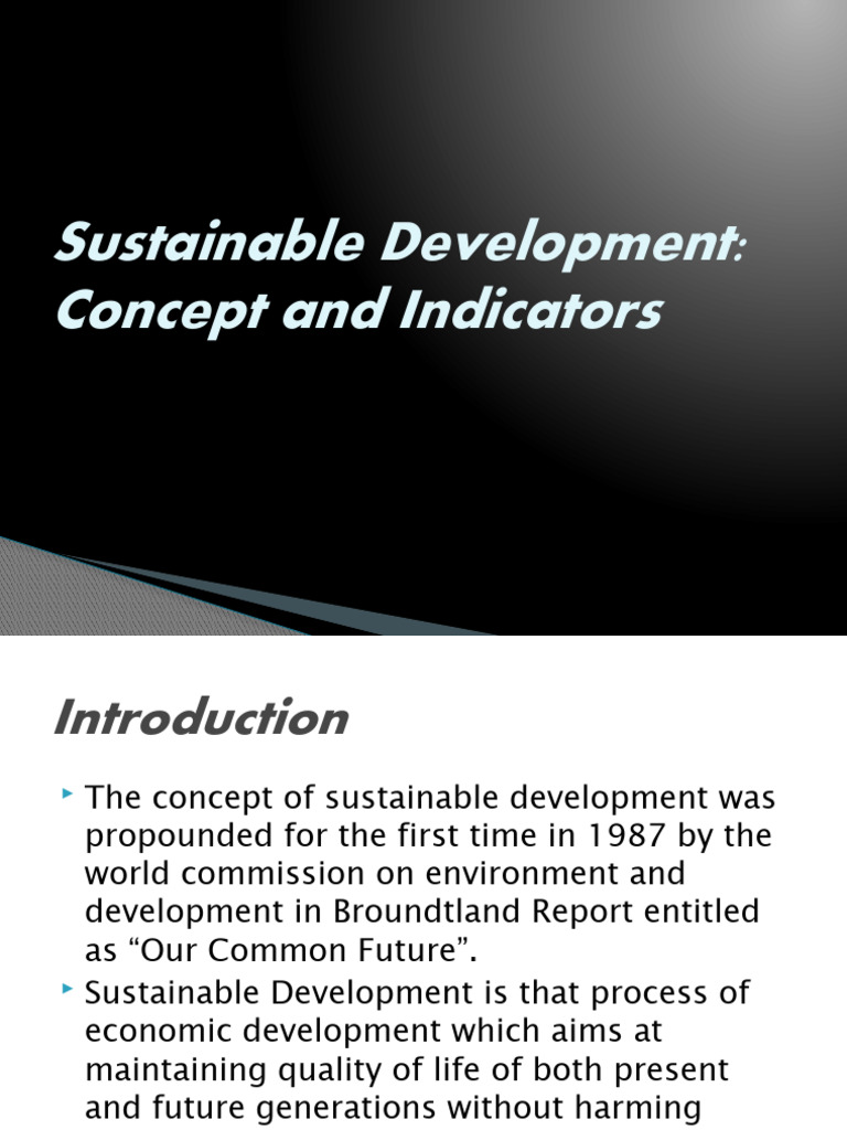 Sustainable Development Pdf