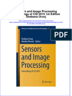 Textbook Sensors and Image Processing Proceedings of Csi 2015 1St Edition Shabana Urooj Ebook All Chapter PDF