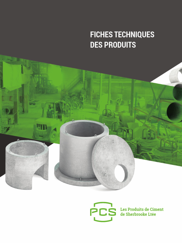 Fiches Techniques des Produits de Ciment | PDF | Tuyau | Béton