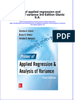 PDF Primer of Applied Regression and Analysis of Variance 3Rd Edition Glantz S A Ebook Full Chapter