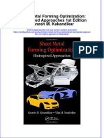 Download textbook Sheet Metal Forming Optimization Bioinspired Approaches 1St Edition Ganesh M Kakandikar ebook all chapter pdf 