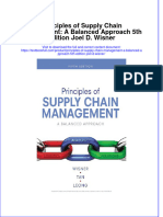 PDF Principles of Supply Chain Management A Balanced Approach 5Th Edition Joel D Wisner Ebook Full Chapter