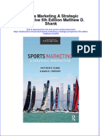 Textbook Sports Marketing A Strategic Perspective 5Th Edition Matthew D Shank Ebook All Chapter PDF