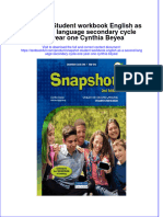 PDF Snapshot Student Workbook English As A Second Language Secondary Cycle One Year One Cynthia Beyea Ebook Full Chapter