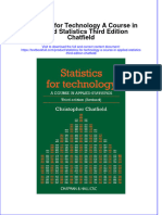 Textbook Statistics For Technology A Course in Applied Statistics Third Edition Chatfield Ebook All Chapter PDF