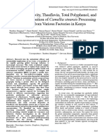 Antioxidant Activity, Theaflavin, Total Polyphenol, and Catechin Composition of Camellia Sinensis Processing Effluents From Various Factories in Kenya