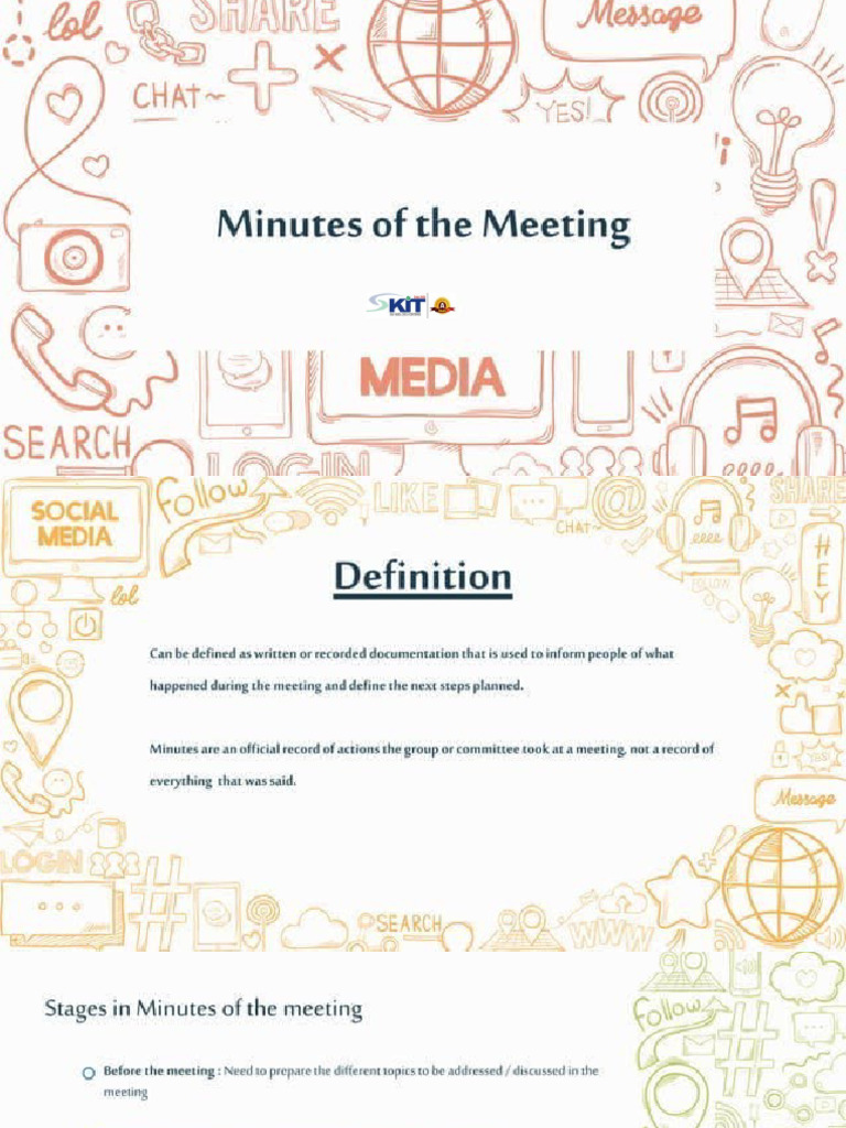 Minutes Of The Meeting Presentation Pdf