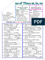 Prepositions of Time