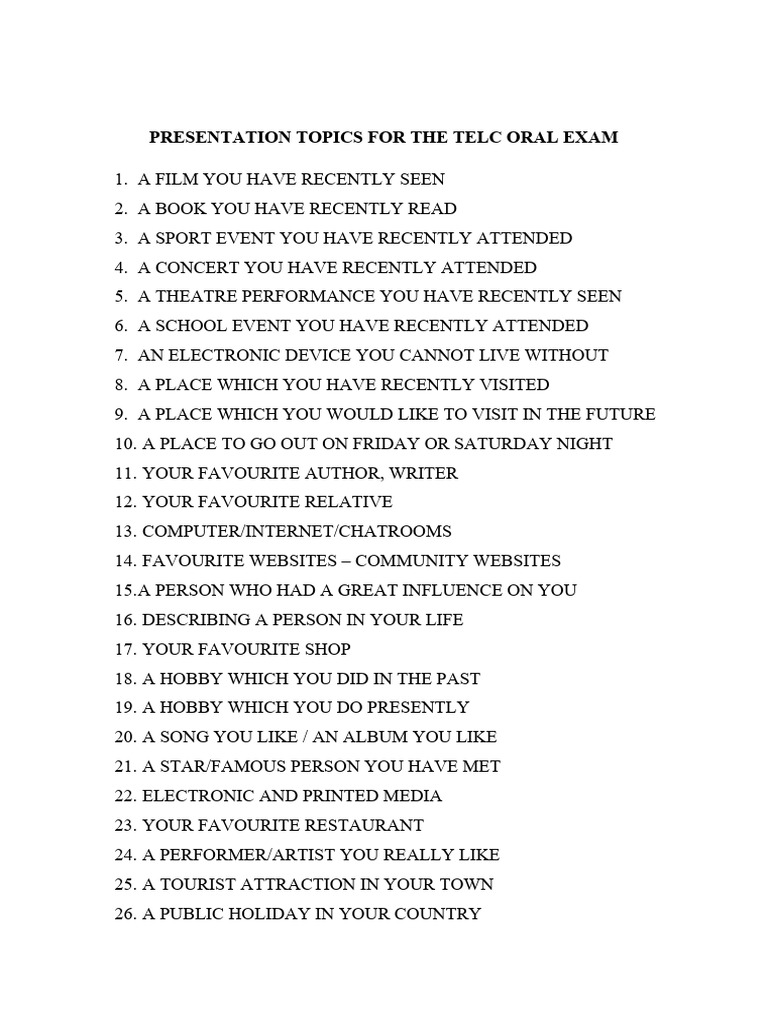 Presentation Topics 2 | PDF | Mass Media