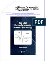 PDF Spin Label Electron Paramagnetic Resonance Spectroscopy 1St Edition Derek Marsh Ebook Full Chapter