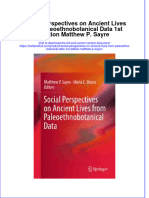 Download textbook Social Perspectives On Ancient Lives From Paleoethnobotanical Data 1St Edition Matthew P Sayre ebook all chapter pdf 