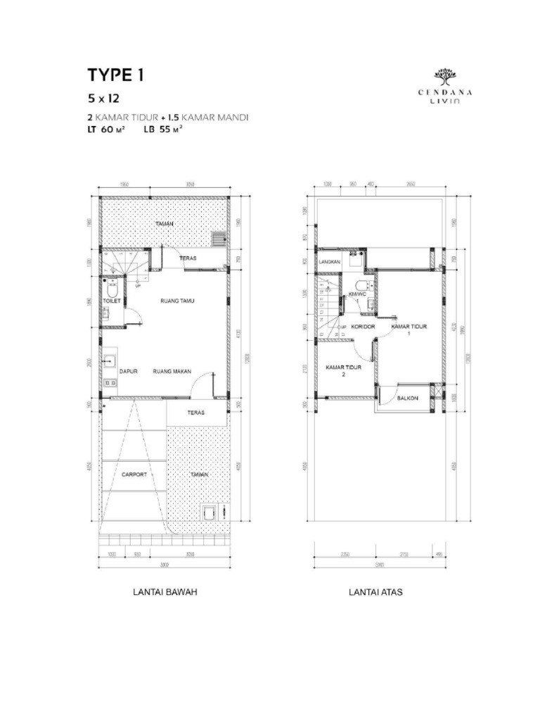 CONTOH DENAH RUMAH | PDF
