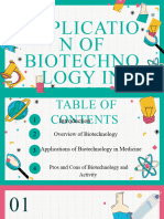 Application of Biotechnology in Medicine (Powerpoint)