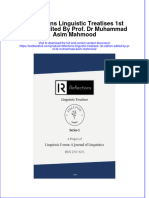 Download textbook Reflections Linguistic Treatises 1St Edition Edited By Prof Dr Muhammad Asim Mahmood ebook all chapter pdf 