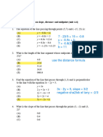 Slope, Distance and Midpoint