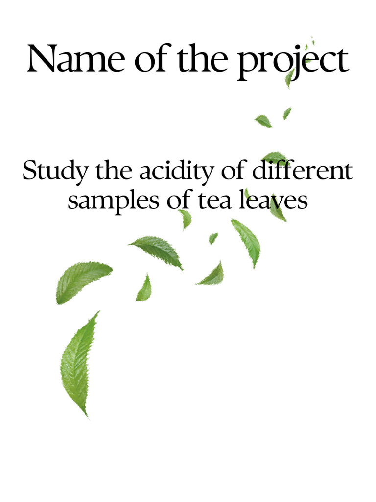 Investigatoryproject | PDF | Tea