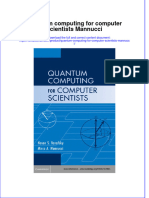 PDF Quantum Computing For Computer Scientists Mannucci Ebook Full Chapter