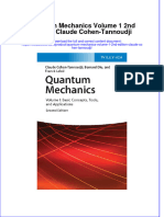 Download pdf Quantum Mechanics Volume 1 2Nd Edition Claude Cohen Tannoudji ebook full chapter 