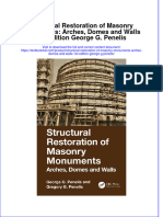PDF Structural Restoration of Masonry Monuments Arches Domes and Walls 1St Edition George G Penelis Ebook Full Chapter