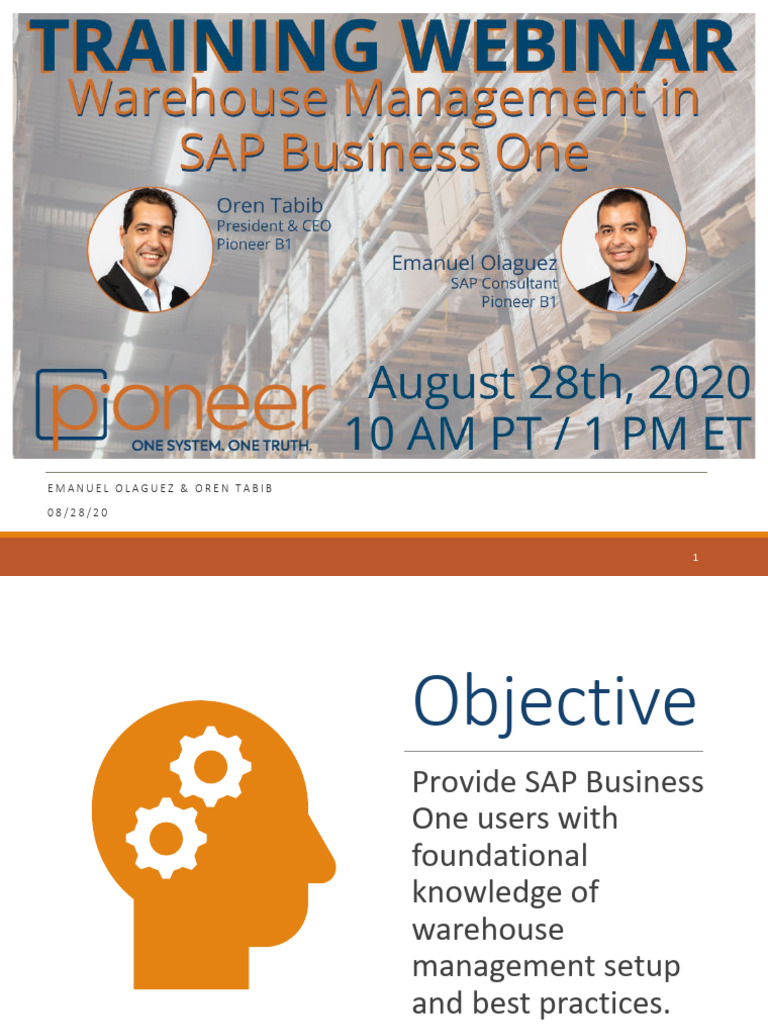 WMS Functionality in SAPB1 | PDF | Warehouse | Inventory