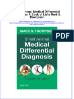 PDF Small Animal Medical Differential Diagnosis A Book of Lists Mark S Thompson Ebook Full Chapter