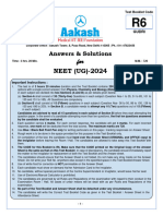 Answers and Solutions NEET 2024 Code R6 FINAL