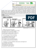 Atividade 9 4o Ano Lingua Portuguesa Tema Historias em Quadrinhos e Tirinhas Professor