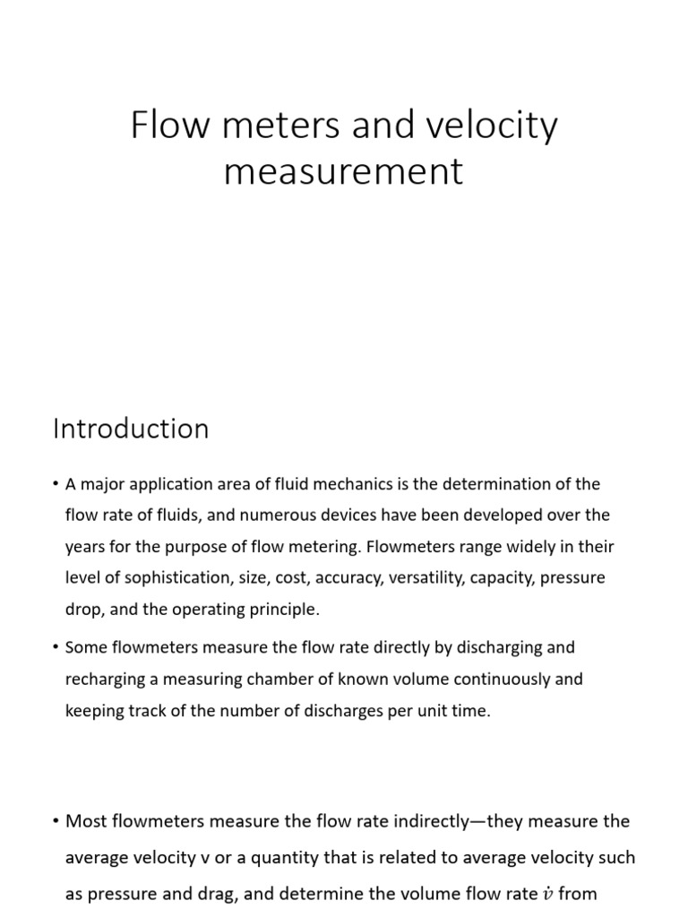Flow Meter Types and Applications | PDF | Flow Measurement | Fluid Dynamics