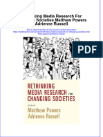 Full Chapter Rethinking Media Research For Changing Societies Matthew Powers Adrienne Russell PDF