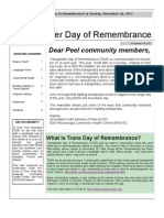 Transgender Day of Remembrance: Dear Peel Community Members