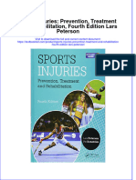Textbook Sports Injuries Prevention Treatment and Rehabilitation Fourth Edition Lars Peterson Ebook All Chapter PDF