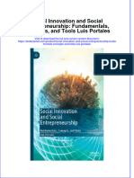 PDF Social Innovation and Social Entrepreneurship Fundamentals Concepts and Tools Luis Portales Ebook Full Chapter
