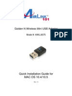 Golden N Wireless Mini USB Adapter: Quick Installation Guide For MAC OS 10.4/10.5