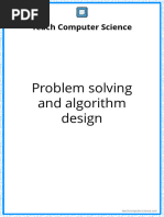 Revision Notes - 28 Problem Solving and Algorithm Design