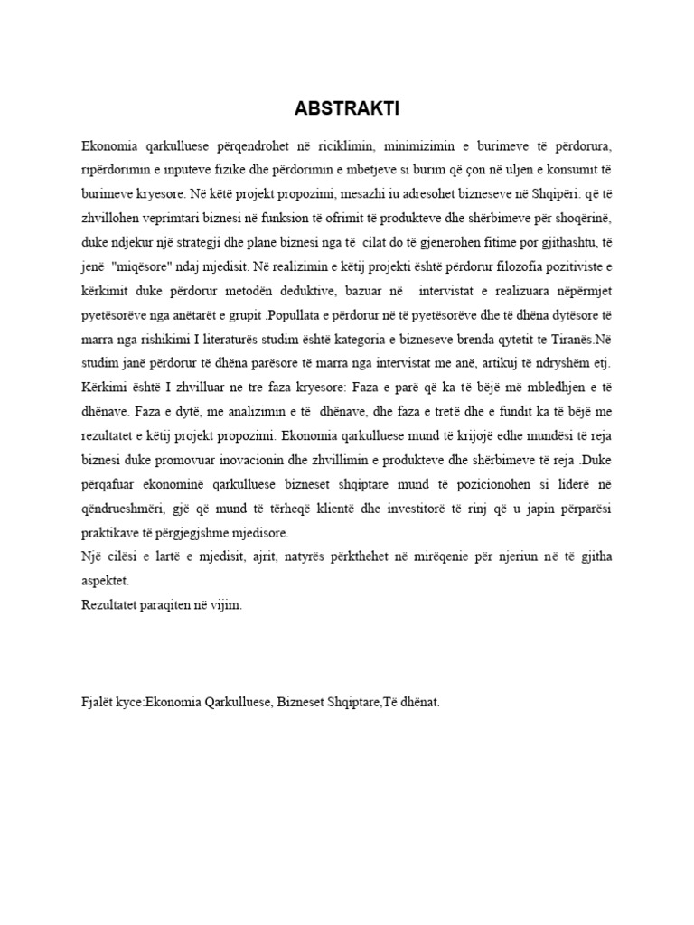 Abstrakti Ekonomia Qarkulluese | PDF