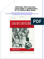 Download textbook Stalins Defectors How Red Army Soldiers Became Hitlers Collaborators 1941 1945 1St Edition Mark Edele ebook all chapter pdf 
