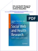 PDF Social Web and Health Research Benefits Limitations and Best Practices Jiang Bian Ebook Full Chapter