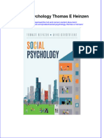 PDF Social Psychology Thomas E Heinzen Ebook Full Chapter