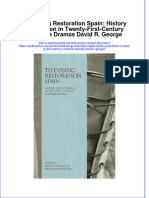 Textbook Televising Restoration Spain History and Fiction in Twenty First Century Costume Dramas David R George Ebook All Chapter PDF