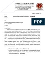 Surat Izin Kegiatan BEM Program Kerja Kelas Kajian