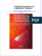 Textbook Statistical Portfolio Estimation 1St Edition Masanobu Taniguchi Ebook All Chapter PDF