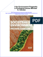 PDF Society and The Environment Pragmatic Solutions To Ecological Issues Michael S Carolan Ebook Full Chapter