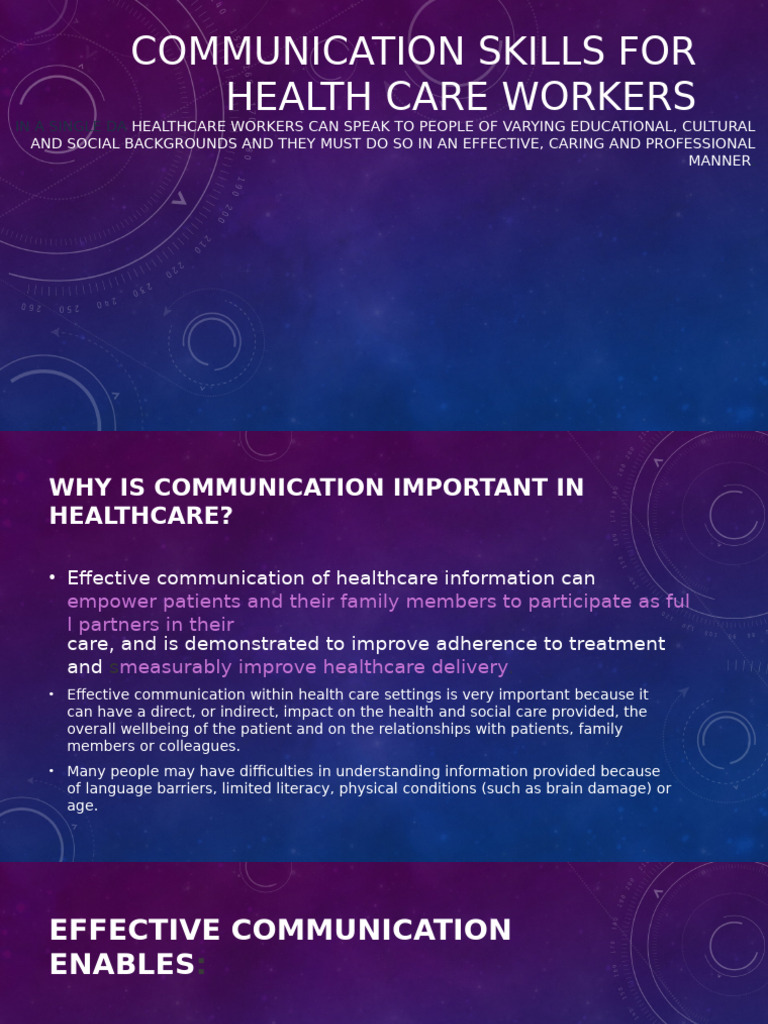 Effective Communication in Healthcare | PDF | Communication | Health Care